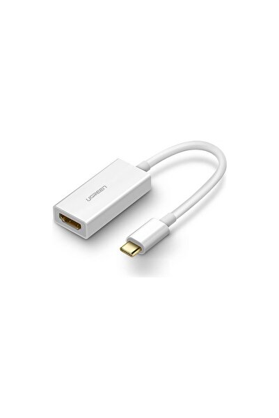 Ugreen Type-C - HDMI Dişi 4K Çevirici Adaptör, Beyaz, 40273