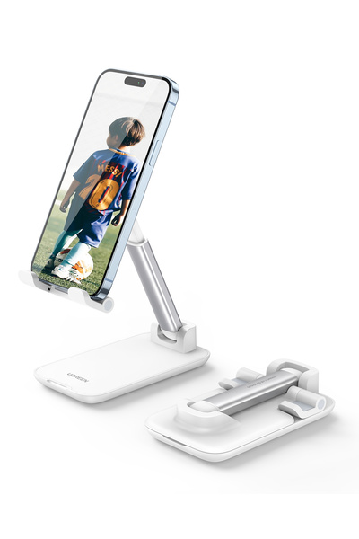 Ugreen Katlanabilir Çok Açılı Yükseklik Ayarlı Telefon Standı, Beyaz, 20434