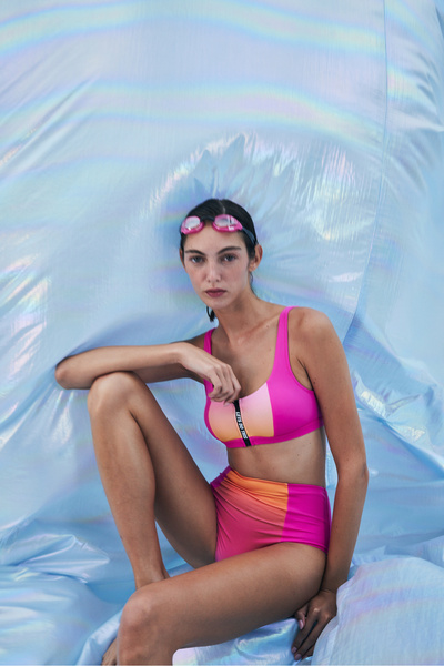 Penti Fuchsia Aysu Turkoğlu Bikini Top - Aure Zipper Detailed Collection