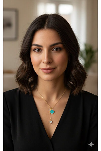 Jewerly Kadın Yonca elmas kolye