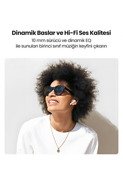 Ugreen Hitune T3 Anc / Ambience Tws Wireless Bluetooth 5.2 Headset White