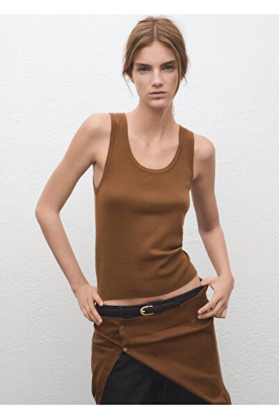 MANGO Woman Yün karışımlı triko bluz