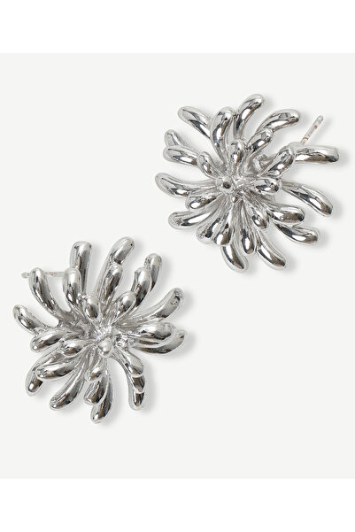 Yargıcı Soyut Formlu Gümüş Küpe