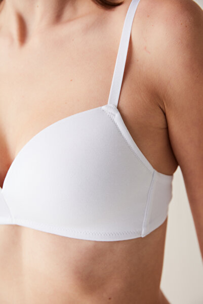Penti # Everwear fehér, kényelmes, huzal nélküli pamut melltartó