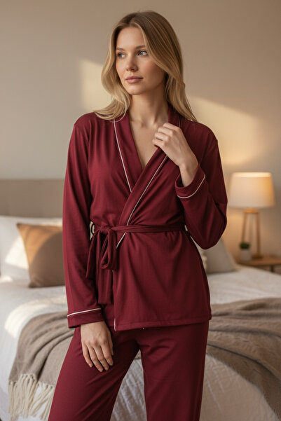 VIEN POLO حواف أسطوانية طقم بيجامة نسائي