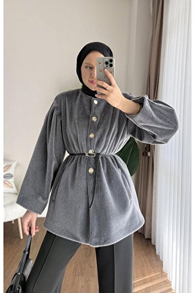 RFK Butik Jachetă din puf thailandez pentru femei, cu detaliu cu nasturi, cu ...