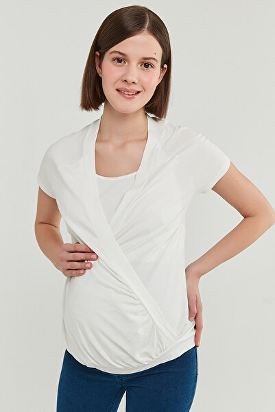 Penti White Short Sleeve Maternity T-Shirt