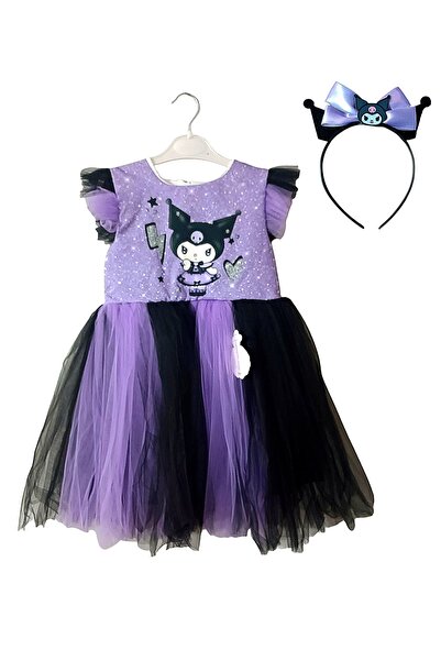 hn sport Kız Çocuk Kuromili Taçlı Elbise Parti Mezuniyet Doğum Günü Kostüm Dü...