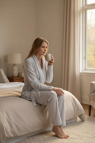 GIONA Set pijama Baby Blue cu vipușcă