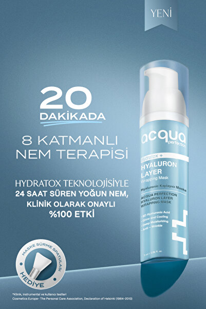 Acqua Perfection Hydratox | Hyaluronic Acid Nemlendirici ve Kırışıklık Karşıtı Soyulabilir Yüz Maskesi 70 ml