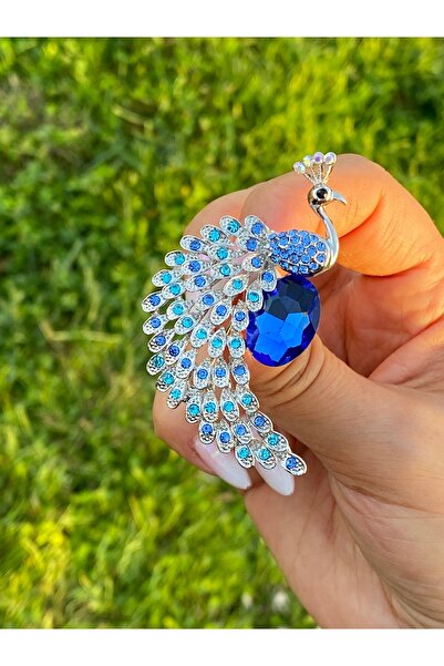 kurukafagift Broş Renkli Tavus Kuşu figürlü Model