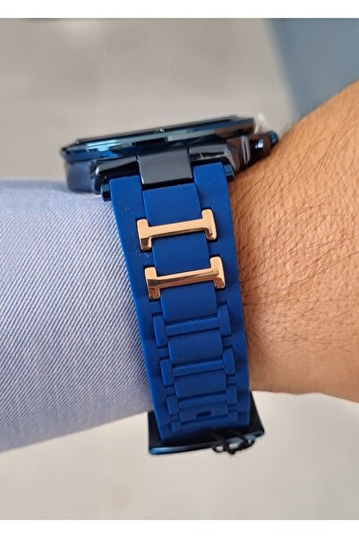 Daniel Klein Mavi Silikon Kayışlı Mavi Kasa Takvimli Erkek Kol Saati