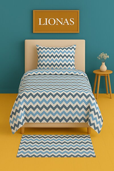 StellaFlavo Single Patterned Duvet Cover + 1 Pillowcase with Cover