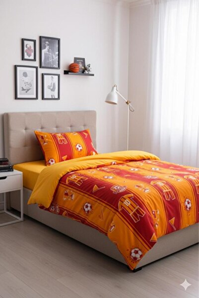 üntaş Üntaş fan yellow red single size duvet cover set gstaraftartek