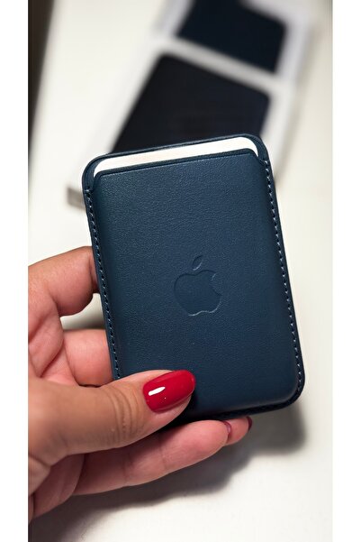 ALPER Apple İphone İçin Magsafe Özellikli Mikro Dokuma Deri Cüzdan İphone 12/...