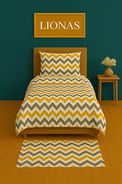 StellaFlavo Single Patterned Duvet Cover + 1 Pillowcase with Cover