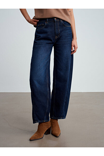 Dilvin 72090 100% βαμβακερό τζιν με λεπτομέρεια ραφής-σκούρο μπλε