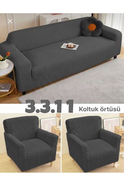 SENNORA Eteksiz Koltuk Kılıfı 3311 Lastikli Yıkanabilir Kanepe Çekyat Takımı ...