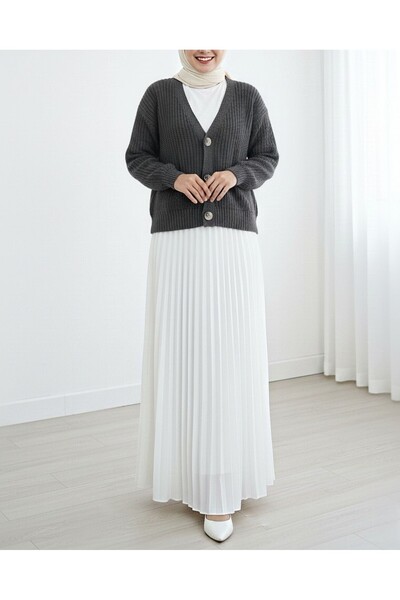 Modamorfo В'язаний кардиган з ґудзиками - антрацит