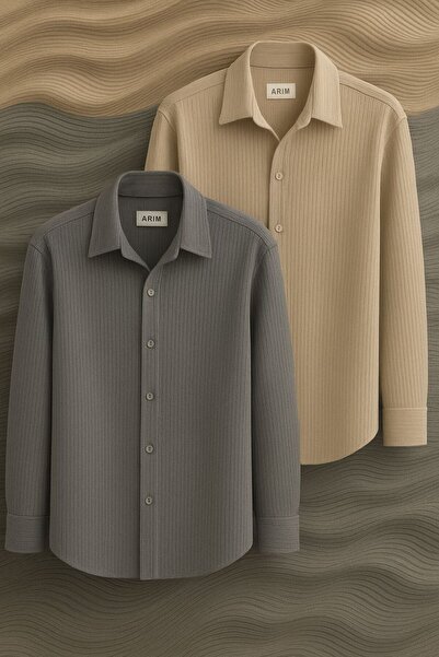 LEYEL Moda Nefes Alan Gömlek