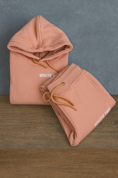 YusGos Unisex Girls/Boys Cotton Hooded White Fox Printed High Quality Tracksuit Set (3-15 Years) Pe