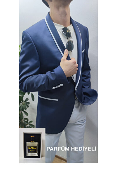 NURDAY Slim Fit Men's Suit Modern Stylish Fabric Jacket Pants/Men's Suit Slim...