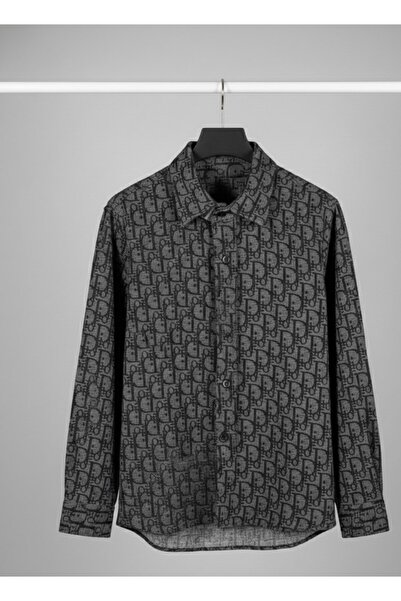 YusGos Men's Regular Fit Cotton High Quality Winter Lumberjack Shirt Gray m