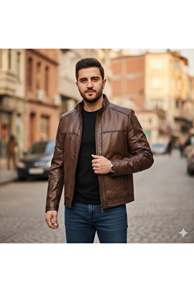 SNR Genuine Lambskin Men Leather Coat Real Leather Jacket Soft Leather