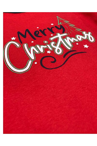 YusGos Merry Christmas Printed Cotton Boys' New Year Pajamas Set Red 7-8 Years Old