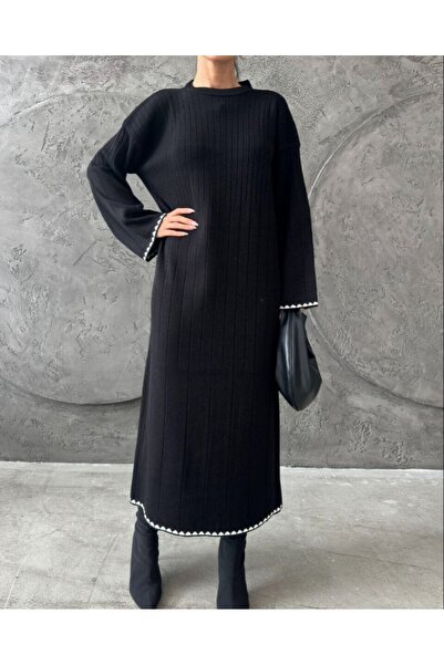 Modamorfo Accordion Knitted Knitwear Dress