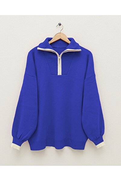 Modamorfo Tunika s polovičním zipem a rolákem - Saks