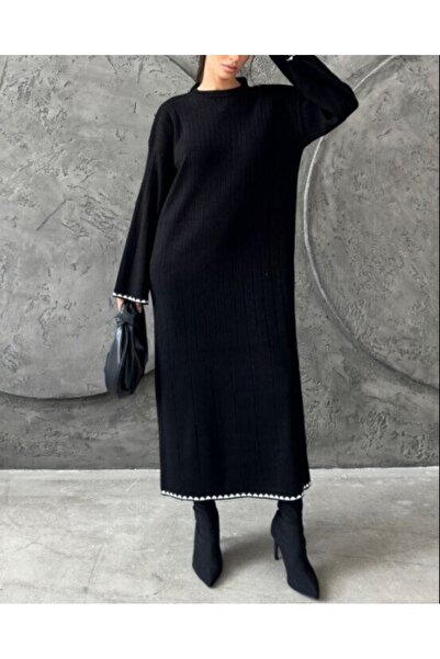 Modamorfo Accordion Knitted Knitwear Dress