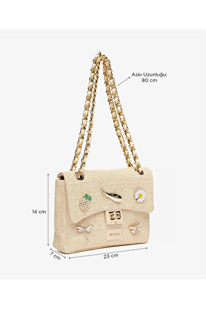 Greyder Kadın Krem Omuz Çantası 5Y2CN69716