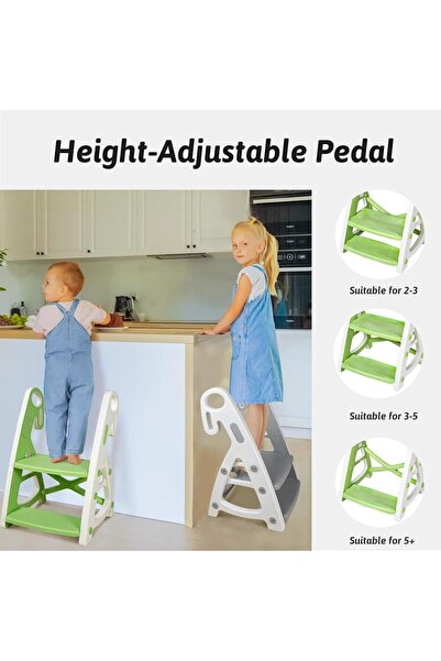 fulina Potty Training Toilet Seat, 2 in 1 Potty Training Toilet, Used as Potty Chair & Step Stool, (Green)