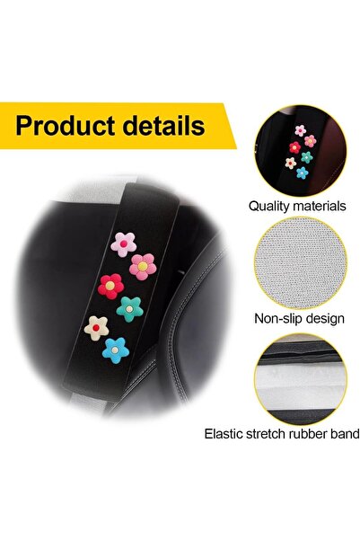 fulina Kids Seat Belt Pads, Safety Belt Shoulder Pad,Cute Floral, Pattern for Children, Girls(Pack of 2)