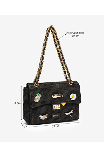 Greyder Kadın Siyah Omuz Çantası 5Y2CN69716