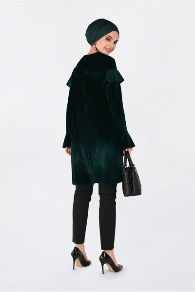 Alvina Velvet Tunic with Shoulder Volanes 4789