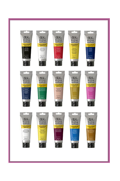 Winsor Newton Galeria 120 ml. 15 Renk Premium Akrilik Boya Seti