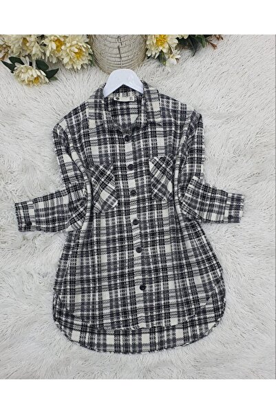 Modamorfo Buttoned Double Pocket Tweed Shirt - Ecru