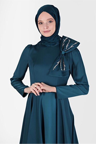 Alvina FİYONK DETAYLI ABİYE ELBİSE 50233