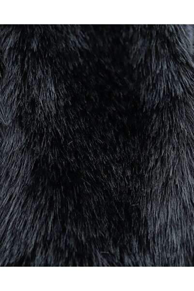 Modamorfo Fur Coat with Lining - Black