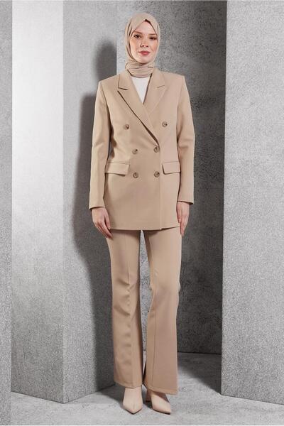 Alvina Double-Breasted Collar Pants Suit 30509