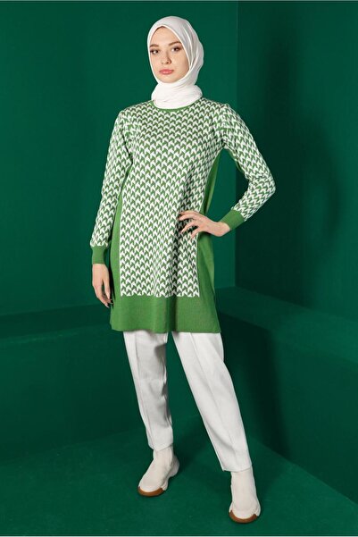 Alvina 43174 موديل تونيك تريكو منقوش