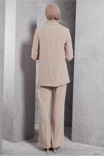 Alvina 30504 Model Double-Breasted Collar and Trousers Set
