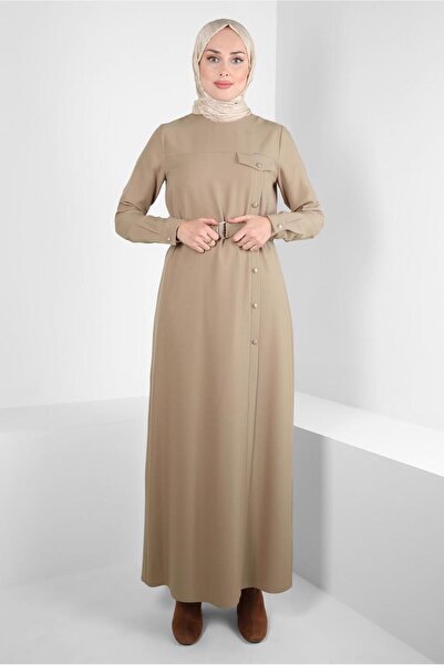 Alvina KEMERLİ KREP ELBİSE 44160