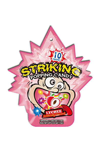 Striking Popping Candy Lychee Flavor - Carton (15g x 48 packs)
