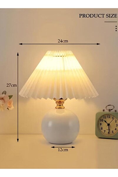 DOMEET Night LED Table Lamp, Simple Modern Table Lamp with White Lampshade, USB Adjustment Switch