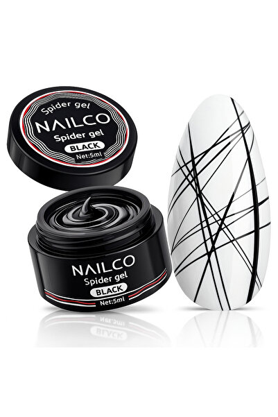Naıl Co Nail Art Spider Gel Nailco Örümcek Ağı Jel 5 ml Siyah