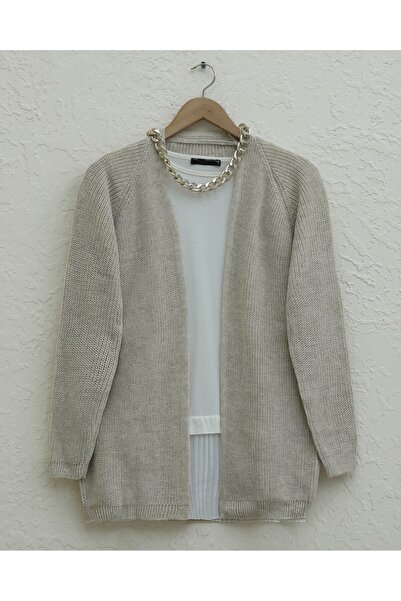 Modamorfo Thessaloniki Knitted Cardigan - Stone
