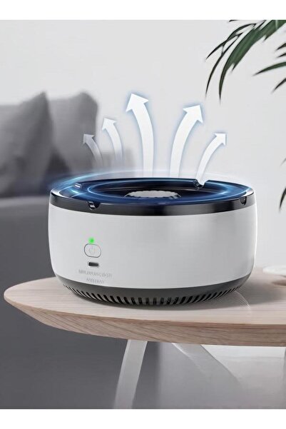 DOMEET Self Extinguishing Ashtray with Lid, 2 in 1 Multifunctional Air Purifier with Filter Ashtray